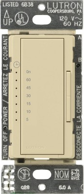 Lutron Maestro Timer Switch for Halogen and Incandescent Bulbs, MA-T51MN-IV, Ivory