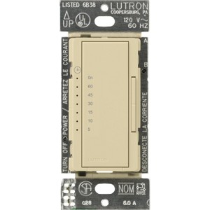 Lutron Maestro Timer Switch for Halogen and Incandescent Bulbs, MA-T51MN-IV, Ivory - 1 of 4