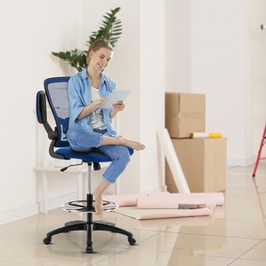 Home Imports Emporium Ergonomic Mesh Office Chair with Adjustable Height and Black Base - 1 of 4