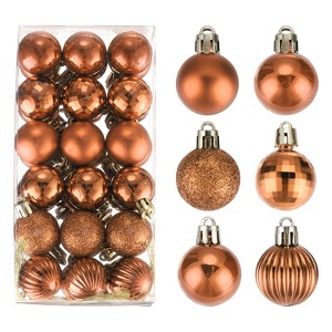 Unique Bargains Shatterproof Home Party Decorative Christmas Tree Hanging Ball Ornaments 36 Pcs - 1 of 4
