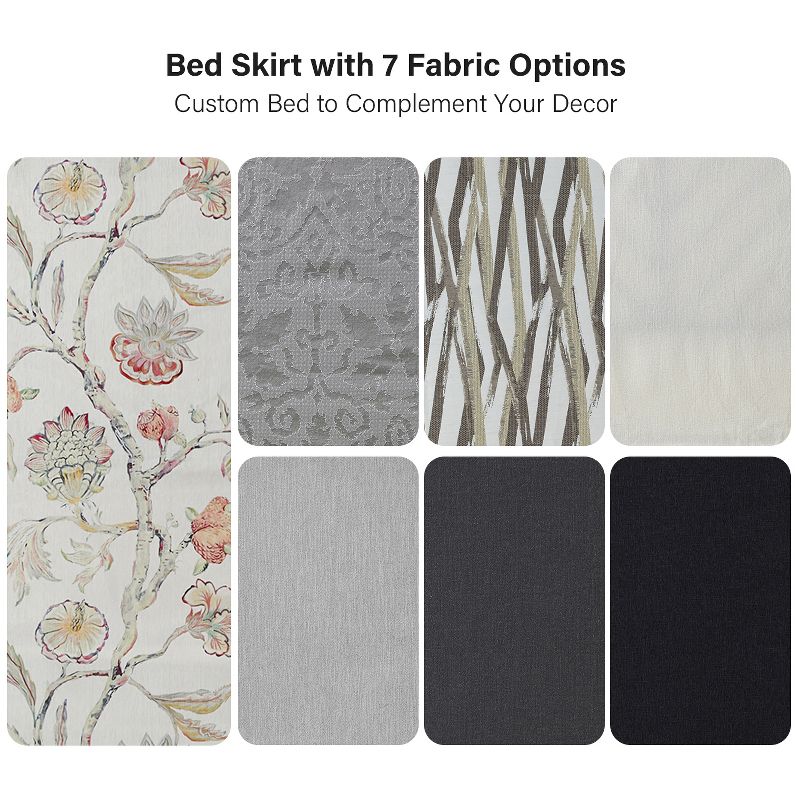Dennis 2 Piece Contemporary Bedroom Set With Bed Skirt Metal Bed Frame |ARTFUL LIVING DESIGN, 5 of 8