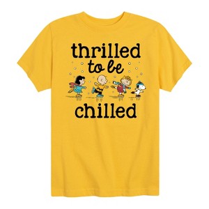 Boys' - Peanuts - Snoopy and Friends Thrilled To Be Chilled Short Sleeve Graphic T-Shirt - 1 of 4