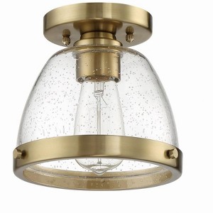 Craftmade Lighting Lodie 1 - Light Flush Mount in  Satin Brass - 1 of 1