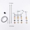 Stylish Dual-Handle Bridge Kitchen Faucet with Detachable Side Spray - 4 of 4