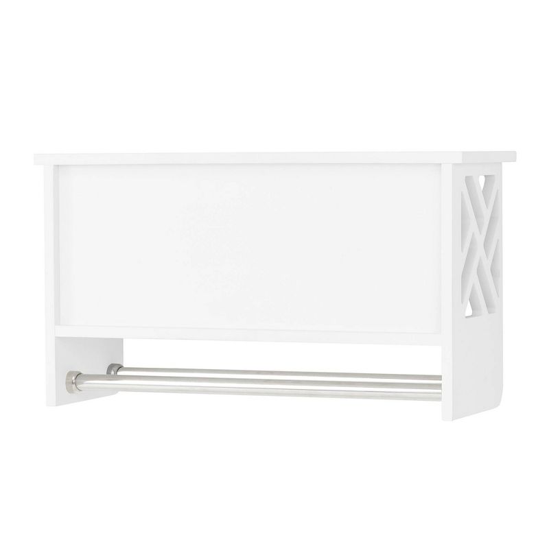 Coventry Bath Shelf with Two Towel Rods White - Alaterre Furniture, 6 of 8