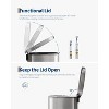 13 Gallon/50 Liter Large Kitchen Trash Can with Lid, Step-On Trash Can with Inner Drum - 4 of 4