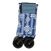 Kumasinova Folding Wagon Cart with Bonus Picnic Mat,Heavy-Duty Collapsible Cart with Drink Holders,Brakes,Side Pocket for Camping,Garden,Sports - 4 of 4