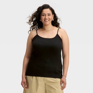 Women's Slim Fit Ribbed Cami - A New Day™ - 1 of 3