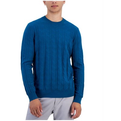 Alfani Mens Textured Chevron Knit Sweater