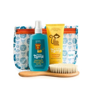 T is for Tame - Natural Taming Cream, Detangling Spray & Natural Bristle Brush for Frizz, Flyaways & Static, Safe for Babies and Kids, 3 ct. - 1 of 4