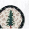 Earth Rugs Tall Timbers Printed Coaster – 5"x5" Braided Jute Square with Forest Tree Design for Rustic Cabin and Woodland Decor - 2 of 3