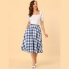 INSPIRE CHIC Women's Skater with Pockets Vintage Midi Checks Flared Skirts - 3 of 4