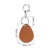 Unique Bargains PU Leather Keychain Holder ID Key Cards Key Fobs with Rings 2 Pcs - 2 of 4