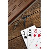 WE Games Classic Cribbage Set - Solid Wood Continuous 3 Track Board with Metal Pegs - 4 of 4