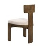 Upholstered Side Dining Chairs Set of 2, Kitchen Chairs with Curved Open Back, Living Room,Kitchen,Lounge - 4 of 4