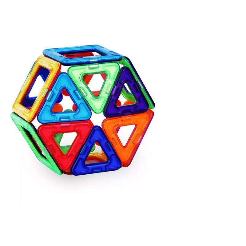 Link Kids Magnetic Building Blocks Tile Set with Storage Case 48 Piece Set STEM Great Educational Toy, 3 of 6