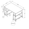 Sapphtopaz Home Office Desks 47.25" Contemporary Computer Desk with Open Storage Shelf Metal Frame Gaming Desk Office Desk for Home Office - 4 of 4