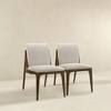 Vynxaria Cream Dining Chairs - Modern Upholstered Seating Set - 4 of 4