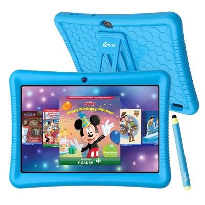 Contixo K102 10" Kids Tablet, 2025 Model, 80 Disney eBooks, 32GB, Kid-Proof Case & Stylus