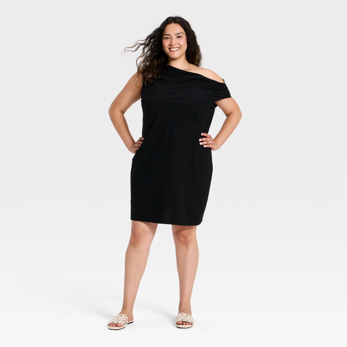 Women's Off the Shoulder Mini Dress - A New Day™ - thumbnail 6