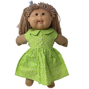 Lime Green Adorable Dress For Cabbage Patch Kid Dolls - 1 of 4