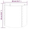 Garden Planter Anthracite Powder-coated steel Medium Durable vidaXL - 4 of 4
