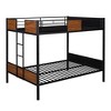 CAVINAS Full/Twin Over Full/Twin Bunk Bed with Ladder & Splicing Guardrail,Metal Bed Frame for Kids Room,Bedroom - 2 of 4
