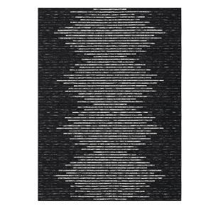 Indoor Modern Soft Washable Area Rugs with Stripped Lines Print for Bedroom Living Room - 1 of 4
