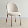 Set of 6  Modern Upholstered Dining Chairs with Oak Metal Legs Armless Kitchen Chairs for Dining Room,Living Room,Indoor Furniture-Tanpinhause - 4 of 4