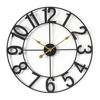 Sorbus Large Wall Clock for Living Room Decor - Numeral Wall Clock for Kitchen - 16-inch Wall Clock Decorative (Black)