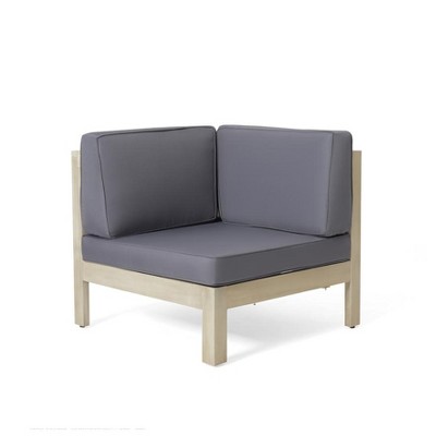 Acacia Wood X-Back Chair, Dark Gray, Sturdy, for Living Room & Patio ...