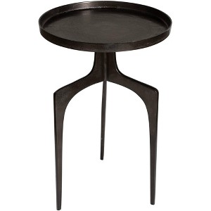 Uttermost Industrial Bronze Aluminum Round Accent Table 16" Wide Brown Curved Legs for Living Room Bedroom Bedside Entryway House - 1 of 1