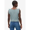 ellos Plus Size Button-Front Ruffle Sleeve Tank - 3 of 4