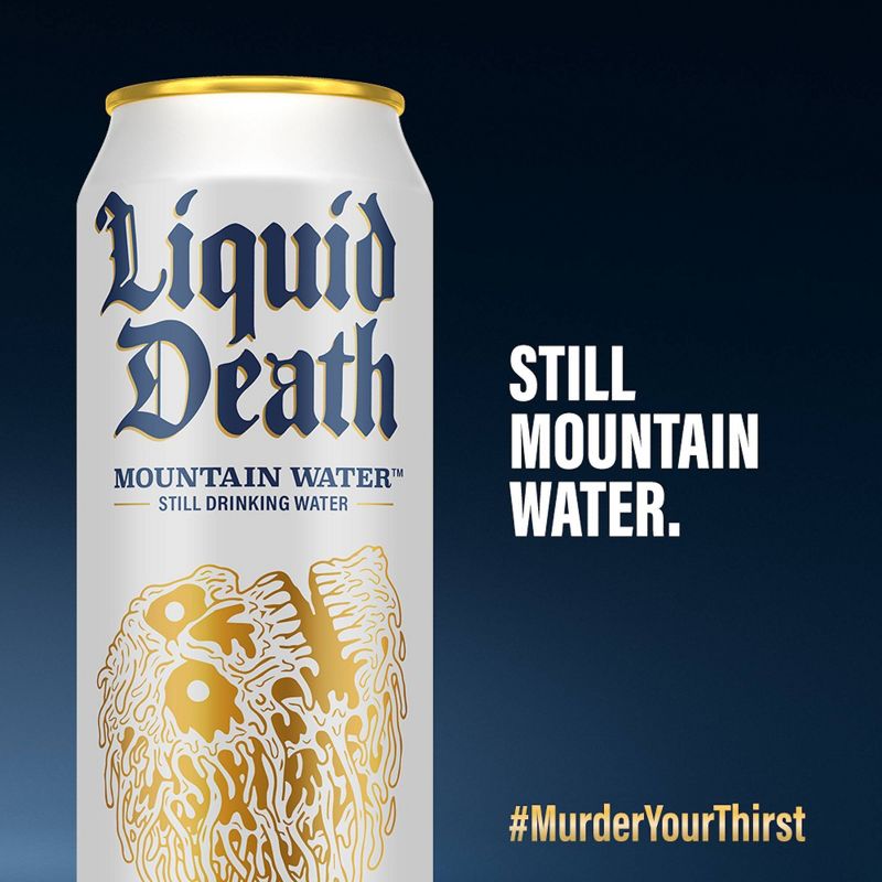 Liquid Death 100% Mountain Water - 19.2 fl oz Can, 4 of 5