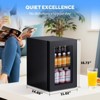 18L Beverage Cooler, 24-Can Mini Fridge with Quiet Compressor, LED Lighting, and Electronic Temperature Control for Home, Office, or Bar (40–61℉) - 4 of 4