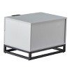 GlasFlength Nightstands Modern Two Drawer Storage Cabinet with Metal Handles for Bedroom Organization, White, 22.05"*16.93"*15.94" - 3 of 4