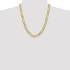 Black Bow Jewelry Men's 8.75mm, 10k Yellow Gold, Concave Figaro Chain Necklace - 2 of 4