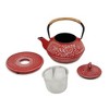 Juvale Cast Iron Teapot with Infuser - Japanese Tea Kettle, Loose Leaf Tetsubin with Trivet (Red, 3 Pcs, holds 27 oz, 800 ml) - image 4 of 4