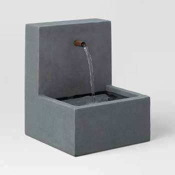 16" Concrete Cascading Fountain Cement Gray - Smith & Hawken™