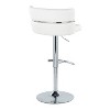 Set of 2 Cinch Adjustable Barstools Chrome/White - LumiSource: Swivel, Upholstered Faux Leather, Metal Frame - image 4 of 4