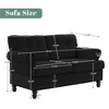 Hyleory 55.84" Upholstered Chenille Loveseat for Living Room Bedroom - 3 of 4