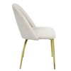 20" Fadri Accent Chair Teddy Faux Shearling/Mirrored Gold Finish - Acme Furniture - 3 of 4
