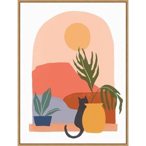 Amanti Art Paper Scene I by June Erica Vess Framed Canvas Wall Art - 1 of 4