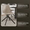 LeisureMod Markley Modern Leather Swival Dining Chair With Metal Legs - 4 of 4