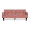 GDFStudio Carmen Mid-Century Modern 75.5'' 3-Seater Convertible Foldable Velvet Upholstered Tufted Sofa Bed - 4 of 4