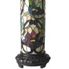 Chloe Lighting Roselle Tiffany-Glass 2 Light Floral Pedestal Light Fixture 30"Tall - 3 of 4