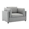 CAVINAS Oversized Armchair with Ottoman,Plush Linen Accent Chair with Lumbar Support,Modern Comfy Reading Chair for Living Room,Bedroom - 2 of 4