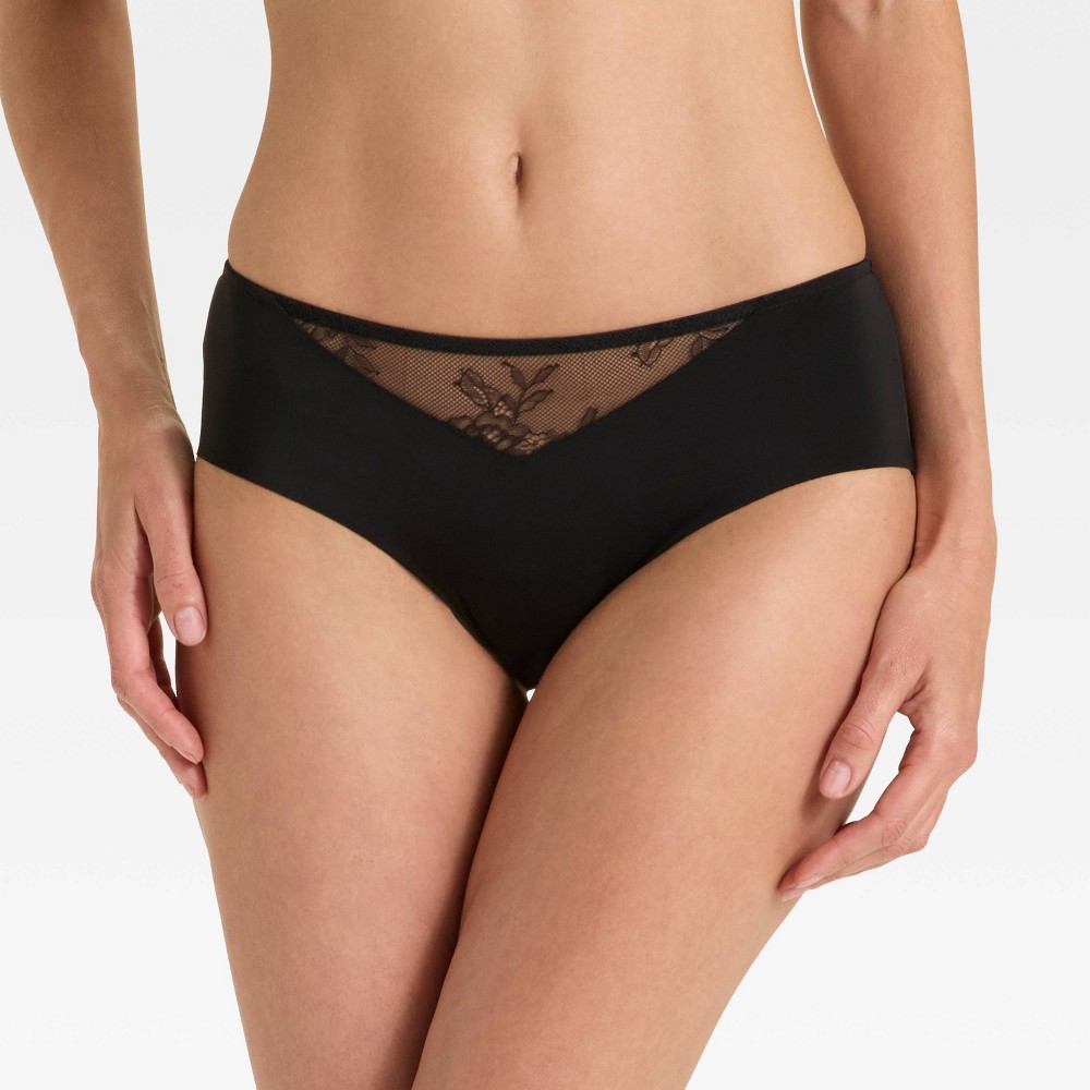 Women's Invisible Edge Lace Hipster Underwear - Auden™ Black XL