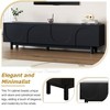 Sapphtopaz TV Stands for Living Room Retro Entertainment Center with Fluted Glass Doors, TV Console with 2 Drawers and Cabinets - 4 of 4