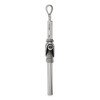 Black Bow Jewelry Sterling Silver Large Antiqued Solid Tube Rope Cross Pendant, 32x63mm - 2 of 4